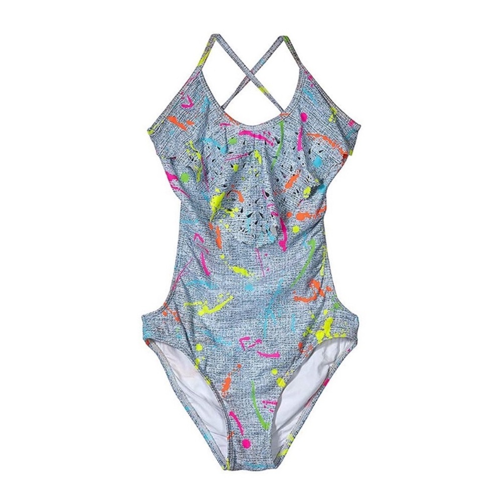 Pilyq Girls Cut Out Bathing Suit Size 2 - Picture 1 of 2